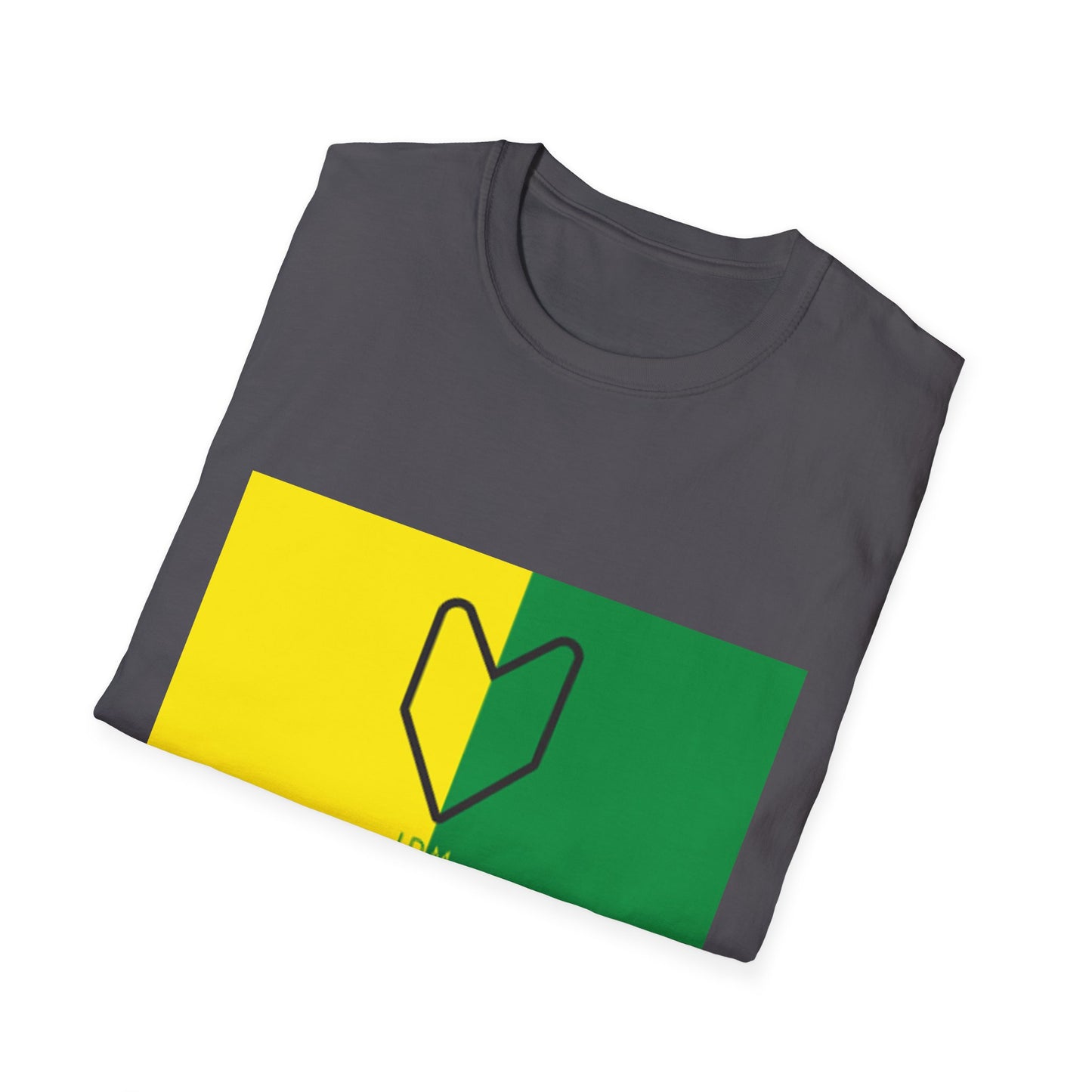 JDM Heart Unisex Softstyle T-Shirt | Casual Summer Tee in Yellow & Green