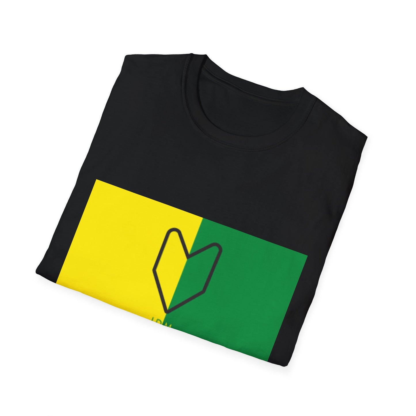 JDM Heart Unisex Softstyle T-Shirt | Casual Summer Tee in Yellow & Green