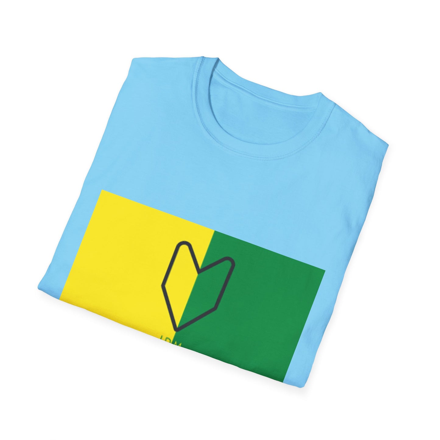 JDM Heart Unisex Softstyle T-Shirt | Casual Summer Tee in Yellow & Green